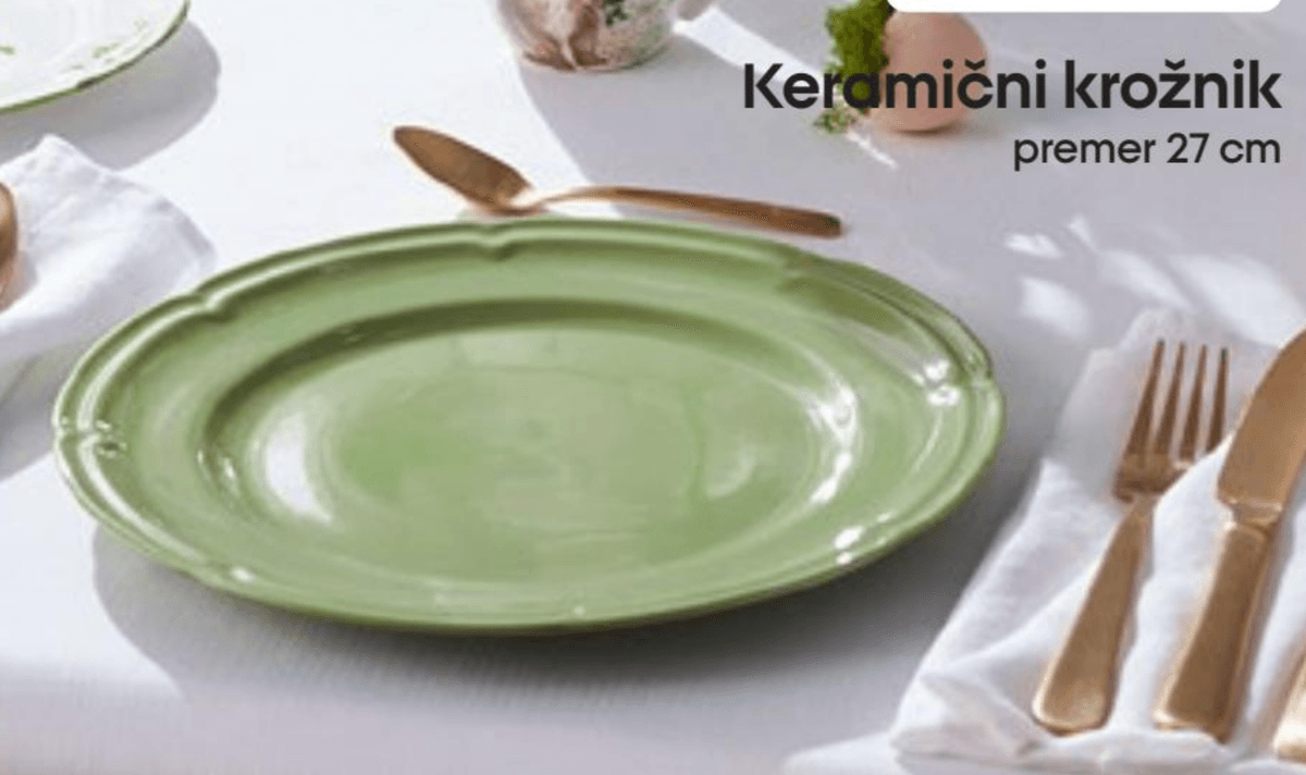 Keramični krožnik - Akcija v trgovini Pepco
