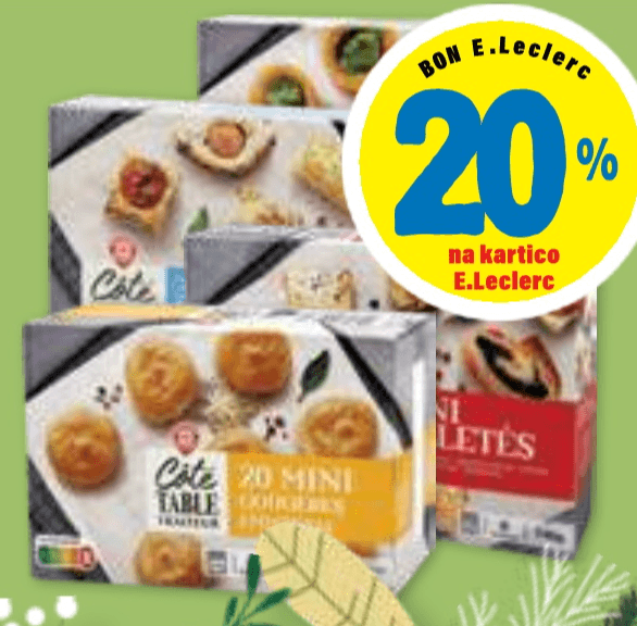 Vsi prigrizki Cote Table - Akcija v trgovini E.Leclerc