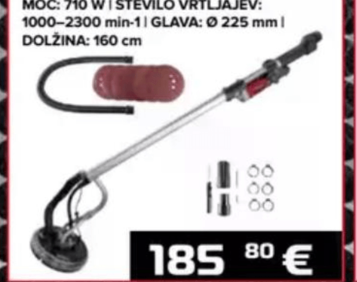 Brusilnik za stene - Akcija v trgovini Pevex