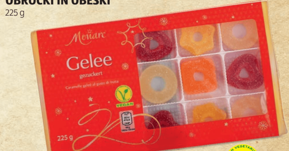 Monarc žele/fondant obročki in obeski 225 g Akcija v trgovini Hofer