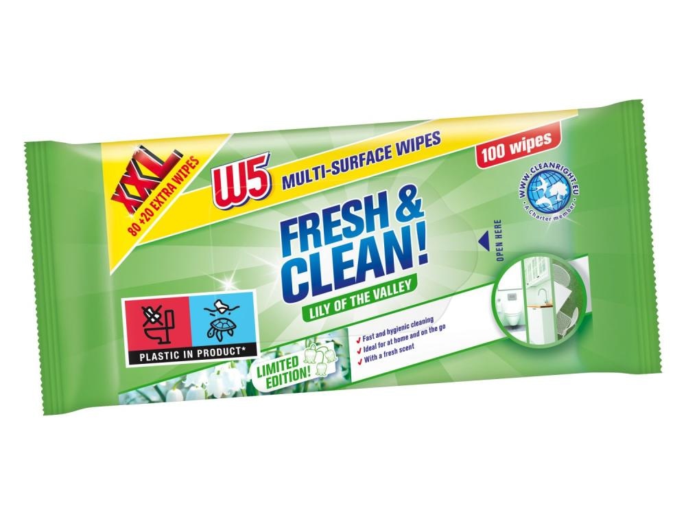 W5 Vlažne krpice XXL 100 kosov - Akcija v trgovini Lidl