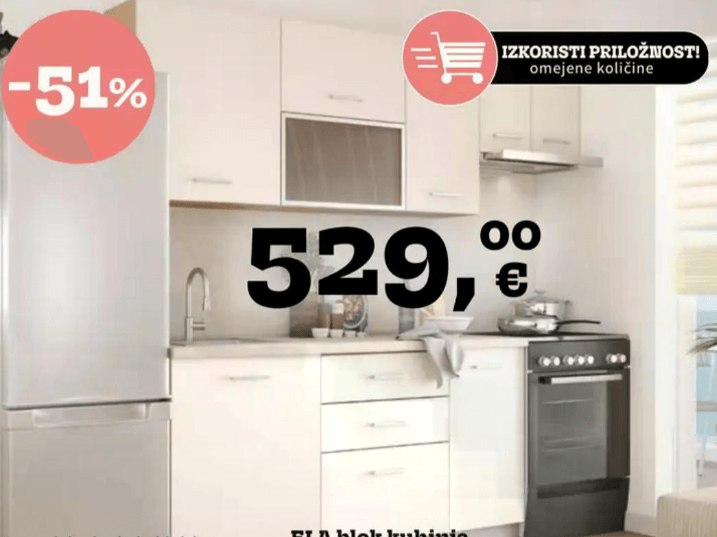 Ela blok kuhinja - Akcija v trgovini Prima