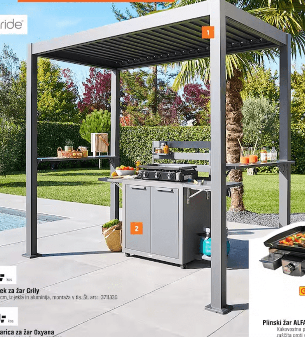 Nadstrešek za žar Grily Hesperide - Akcija v trgovini Obi