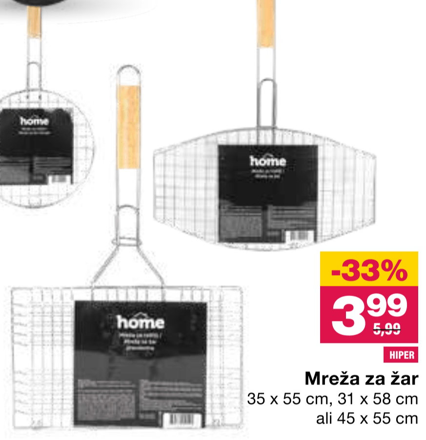Mreža za žar HOME - Akcija v trgovini Mercator