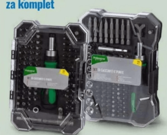 Komplet izvijačev in nastavkov - Akcija v trgovini Eurospin