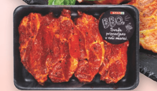 SPAR BBQ Svinjski vrat brez kosti 1 kg - Akcija v trgovini Spar