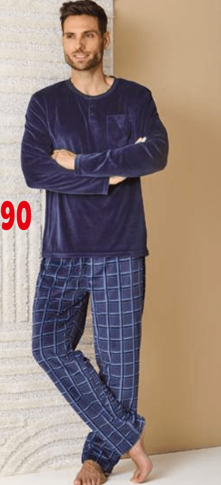 Tissaia Moška topla pižama - Akcija v trgovini E.Leclerc