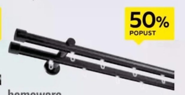 Dvocevna karnisa „SIENNA" Ø20 mm, 2 X 120 cm homeware - Akcija v trgovini Lesnina