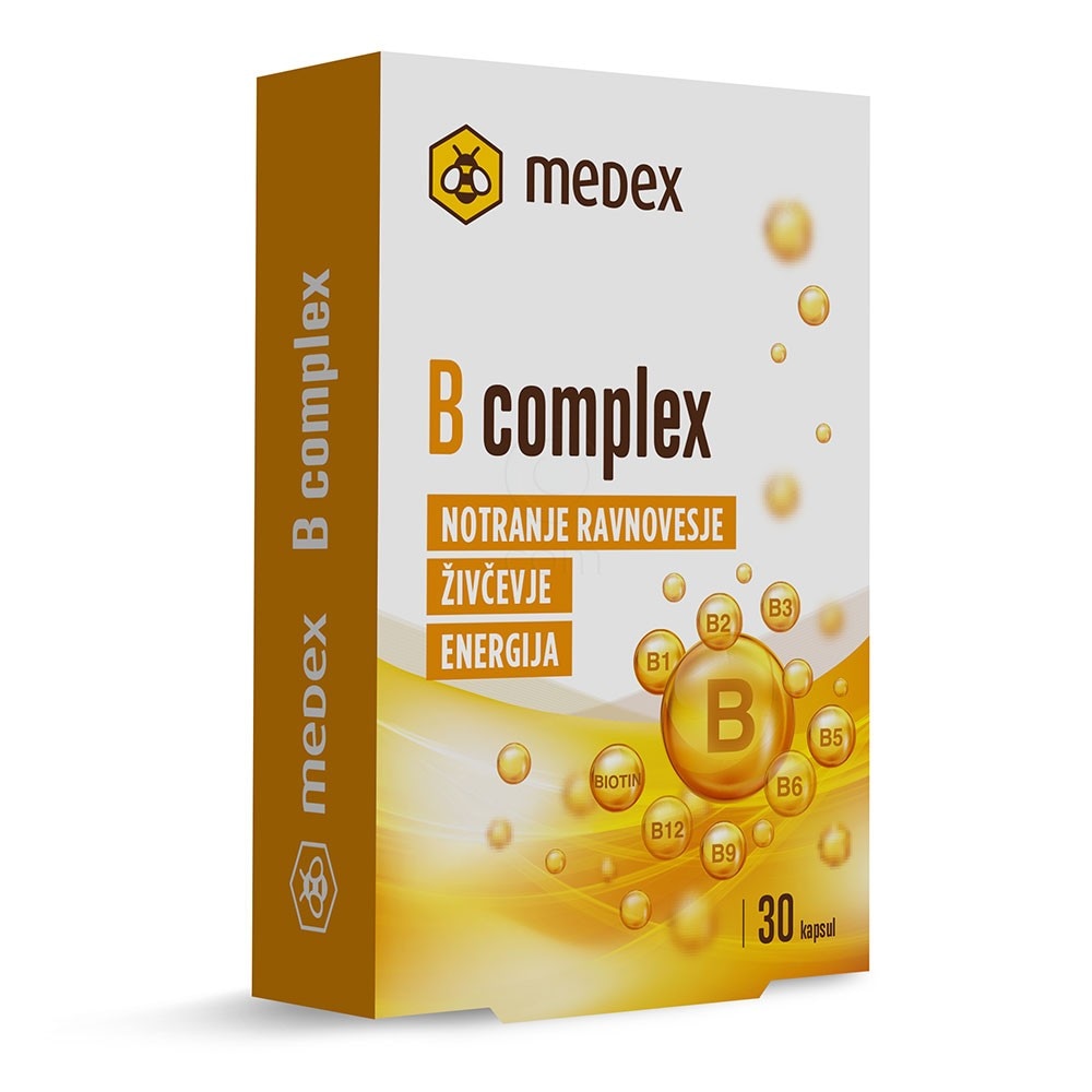 B Complex 30 kapsul Medex - Akcija v trgovini Mercator