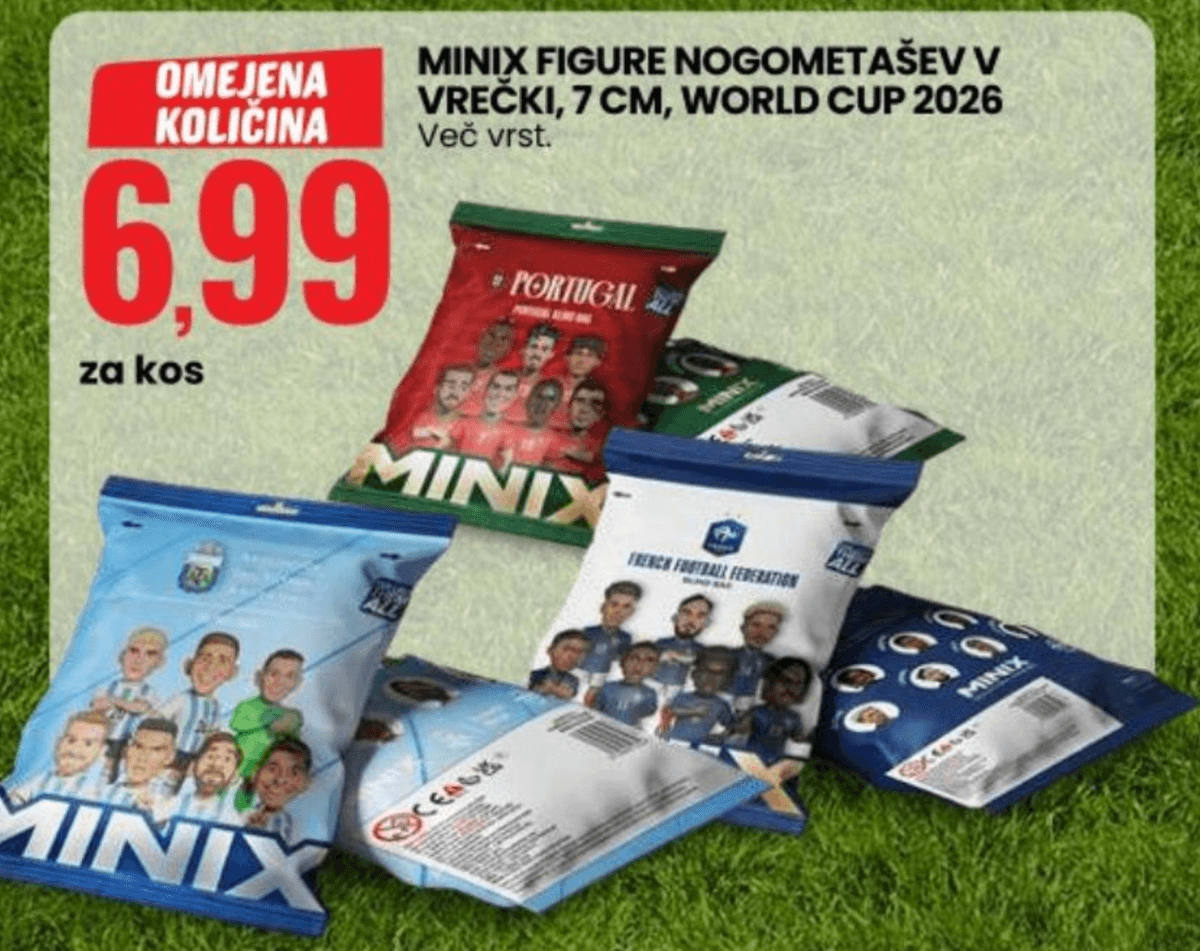 Minix Figure Nogometašev v vrečki 1 kos - Akcija v trgovini Eurospin
