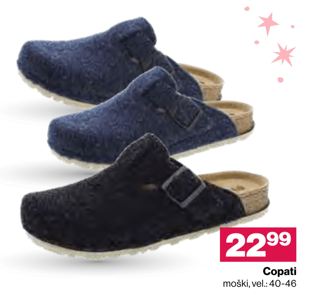 Copati vel.: 40-46 - Akcija v trgovini Mercator