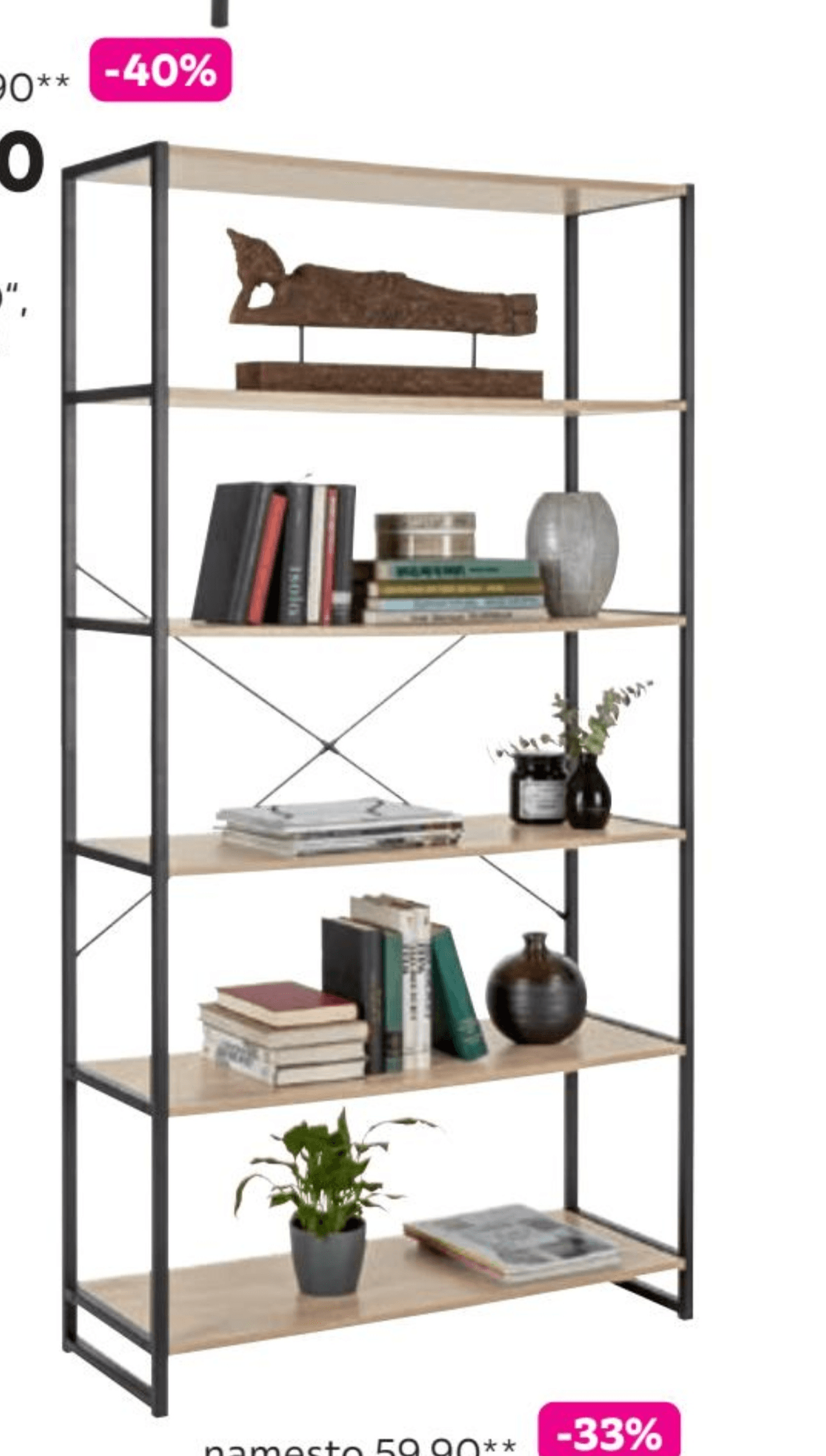 Regal „BONO" - Akcija v trgovini Mömax