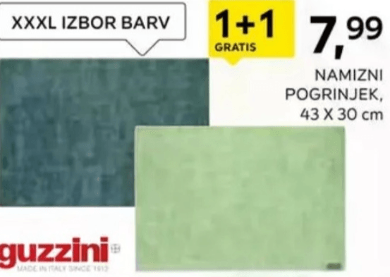 Namizni pogrinjek 43 X 30 cm Guzzini - Akcija v trgovini Lesnina