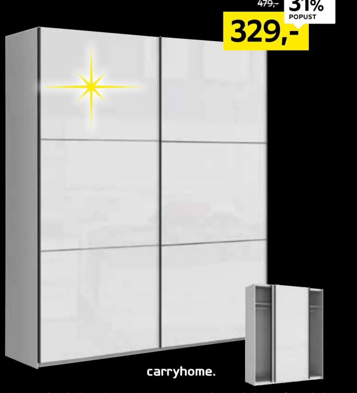carryhome. Omara z drsnimi vrati - Akcija v trgovini Lesnina