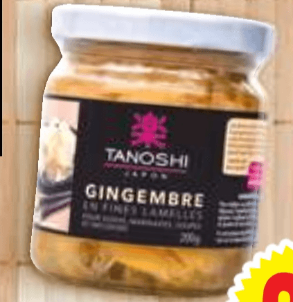Vložene rezine ingverja 200 g Tanoshi - Akcija v trgovini E.Leclerc