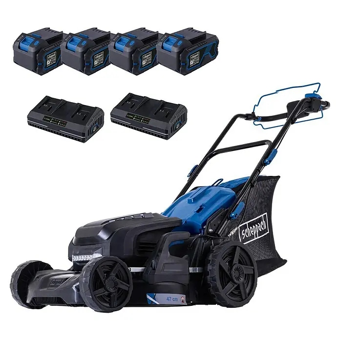 Scheppach Baterijska kosilnica, obrezovalnik in motorna žaga 4/1 - Akcija v trgovini E.Leclerc