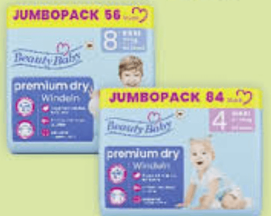 Beauty Baby Jumbo Pack otroške plenice - Akcija v trgovini Mueller