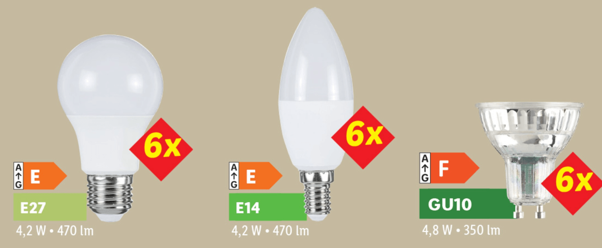 LIVARNO HOME LED-sijalka 6x - Akcija v trgovini Lidl