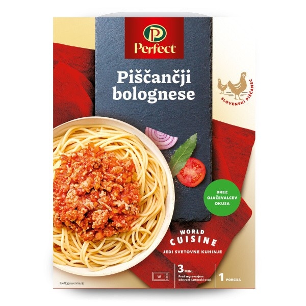 Piščančja obara Perutnina Ptuj ali špageti s piščančjo bolognese omako 400 g Akcija v trgovini Mercator