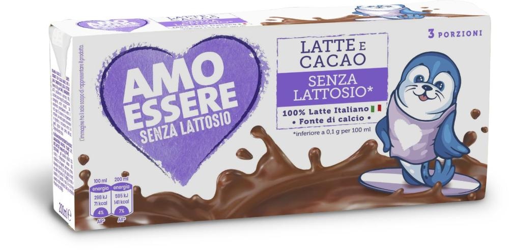 Amo Essere Senza Lattosio Čokoladno mleko 3 x 200 ml - Akcija v trgovini Eurospin