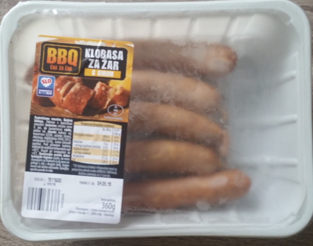 BBQ Klobasa s sirom 360 g - Akcija v trgovini Hofer