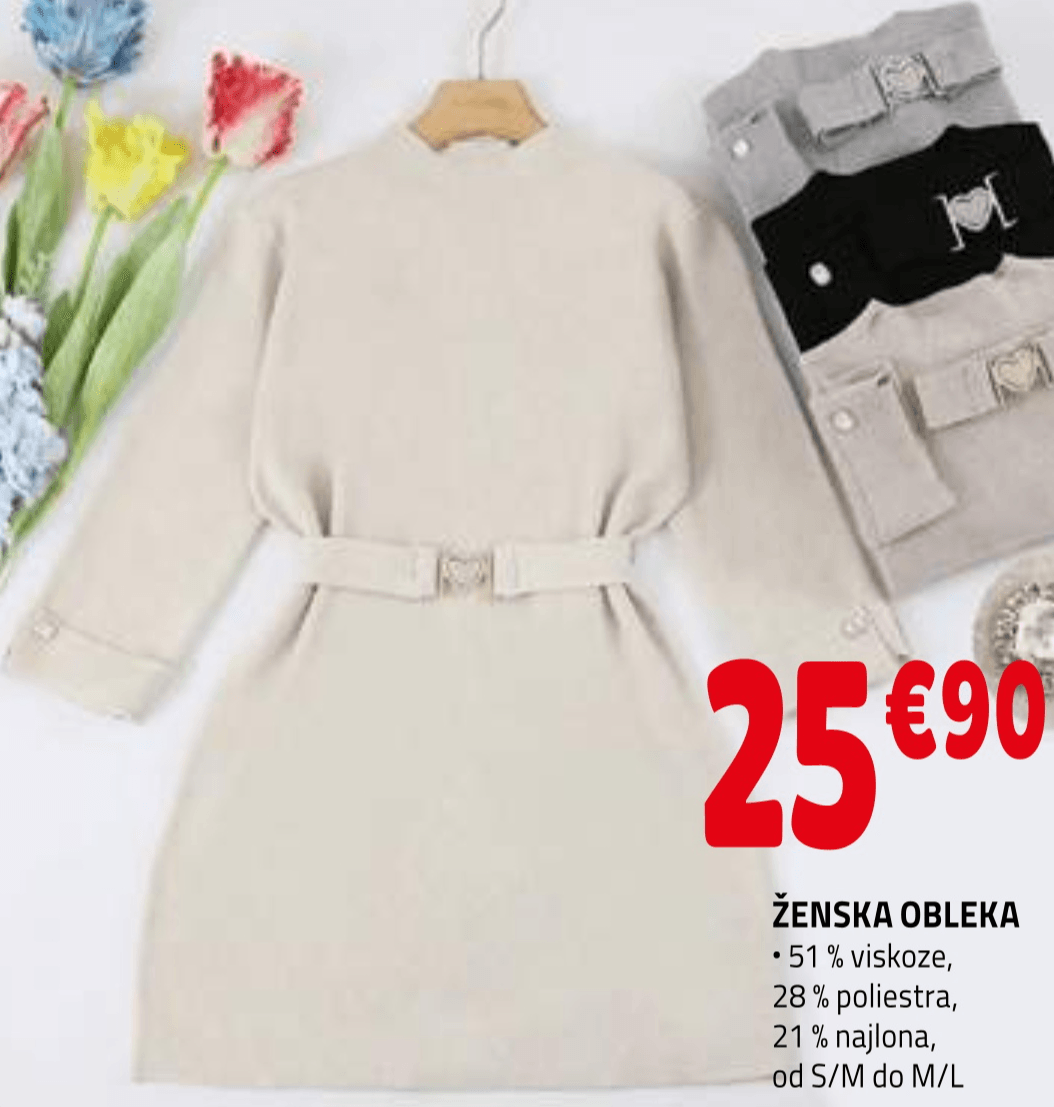 Ženska obleka - Akcija v trgovini E.Leclerc