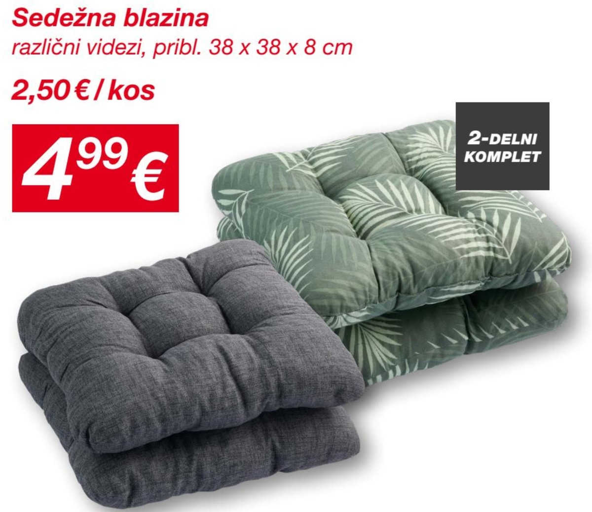 Sedežna blazina - Akcija v trgovini Kik