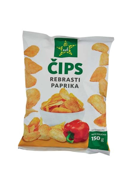 REBRASTI ČIPS 150 g Tuš - Akcija v trgovini Tuš