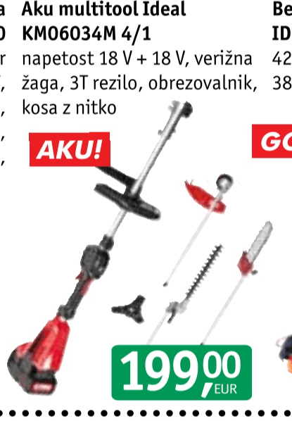 Aku multitool Ideal KM06034M 4/1 - Akcija v trgovini Jager