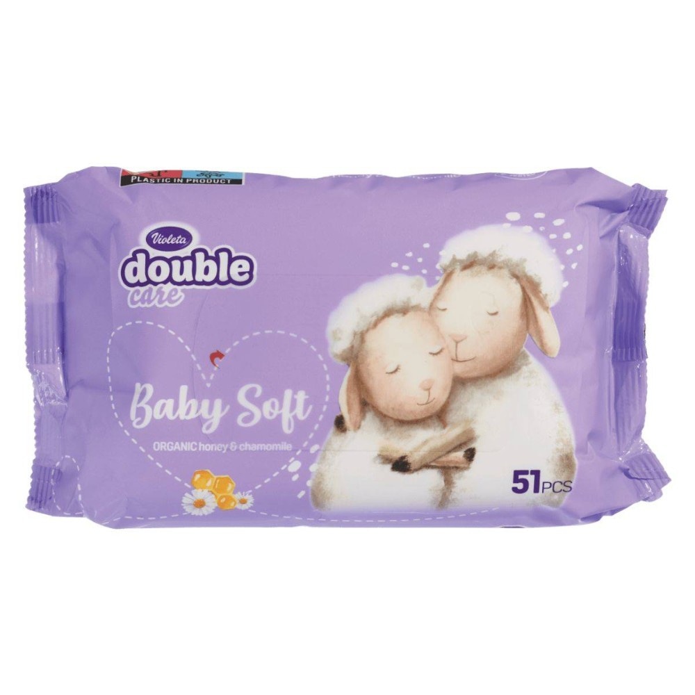 Violeta Baby Soft vlažne robčke 51 kosov Akcija v trgovini Tuš