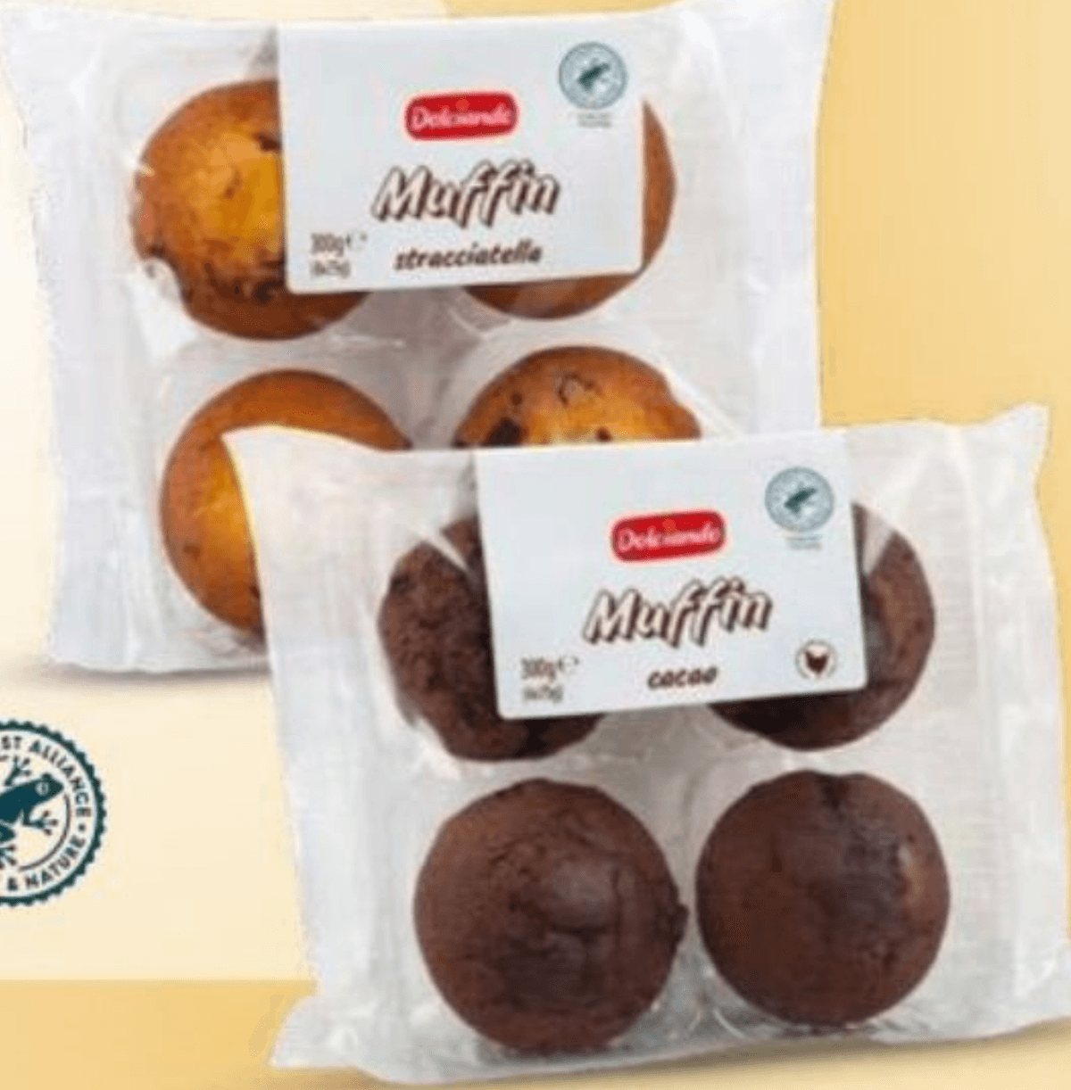 Mufini, čokoladni/s koščki čokolade 300 g Dolciando - Akcija v trgovini Eurospin