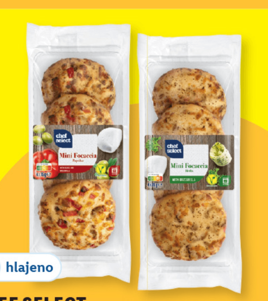 CHEF SELECT Mini "Focaccia" 280/300 g - Akcija v trgovini Lidl