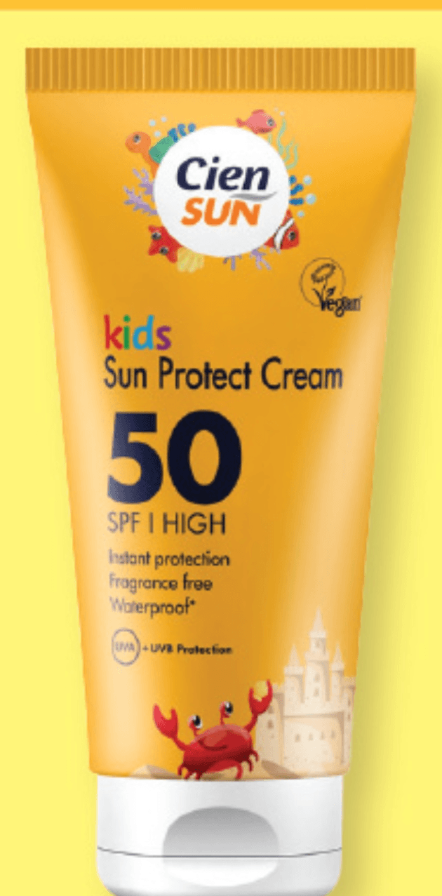 CIEN SUN Otroška krema za sončenje ZF 50 100 ml - Akcija v trgovini Lidl