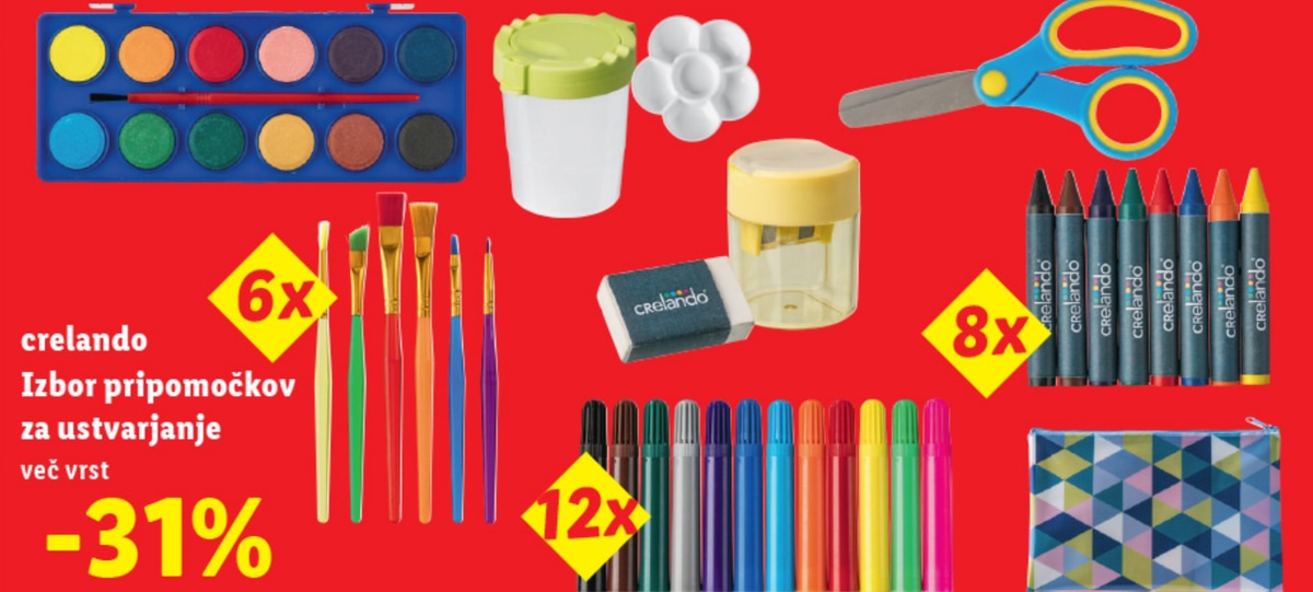 crelando Izbor pripomočkov za ustvarjanje več vrst - Akcija v trgovini Lidl