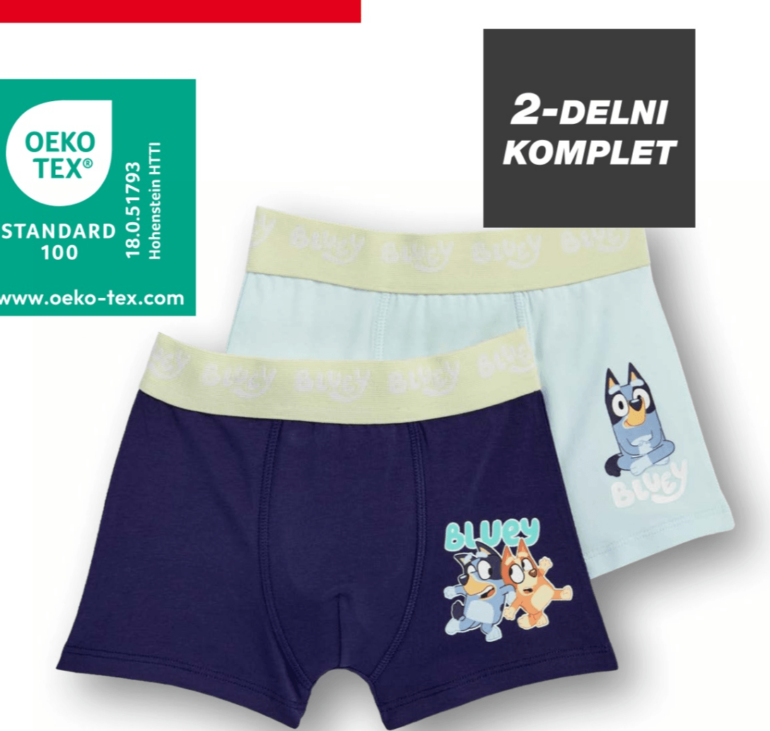 Fantovske boksarice Bluey 2 kom - Akcija v trgovini Kik