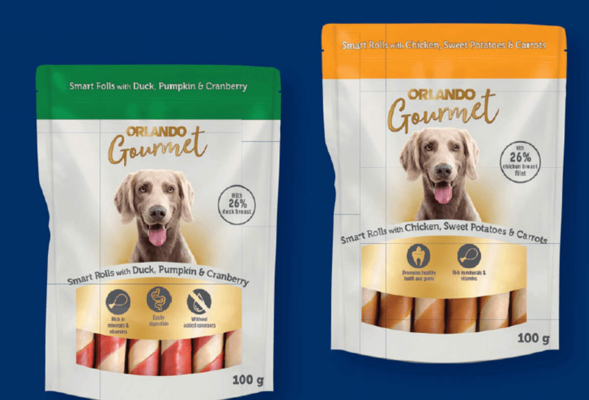 Orlando Gourmet Pasji prigrizek v obliki rolic 100 g - Akcija v trgovini Lidl