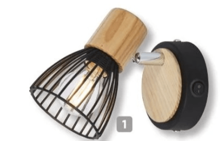 Spot svetilka 'Black Wood' - Akcija v trgovini Bauhaus