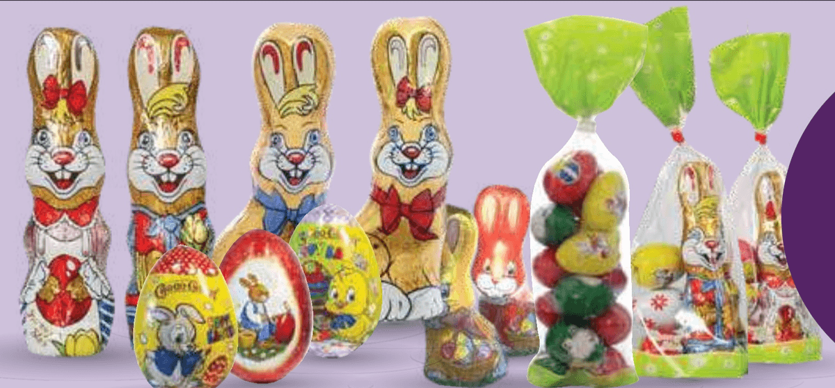 Čokoladna ali kakavova jajčka ali zajčki Bunny Star več vrst in gramatur - Akcija v trgovini Mercator