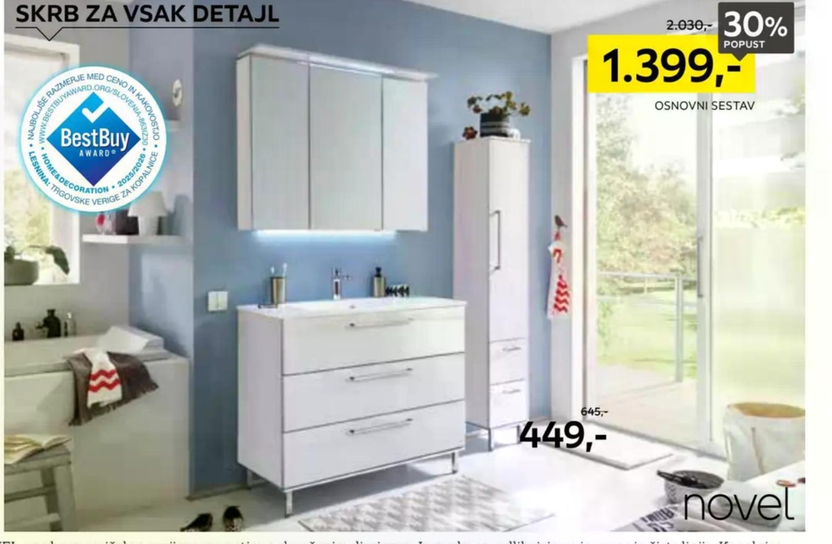 Visoka omarica Novel - Akcija v trgovini Lesnina