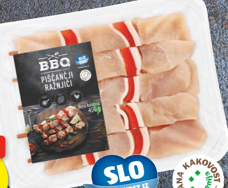 BBQ Piščančji ražnjiči 450 g Akcija v trgovini Hofer