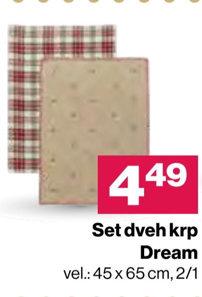 Set dveh krp Dream - Akcija v trgovini Mercator