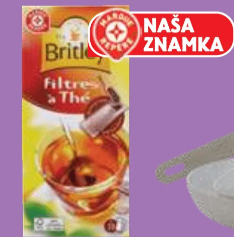 Set filtrirnih vrečk za čaj 30/1 Britle - Akcija v trgovini E.Leclerc