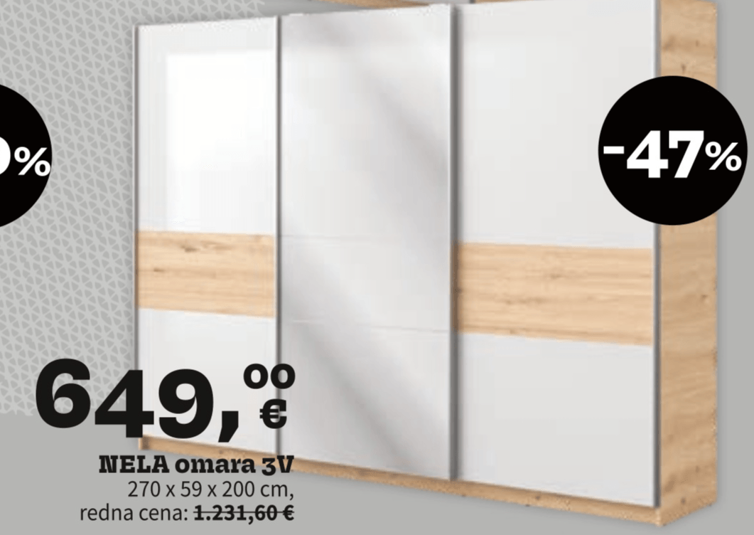 NELA omara 3V - Akcija v trgovini Prima