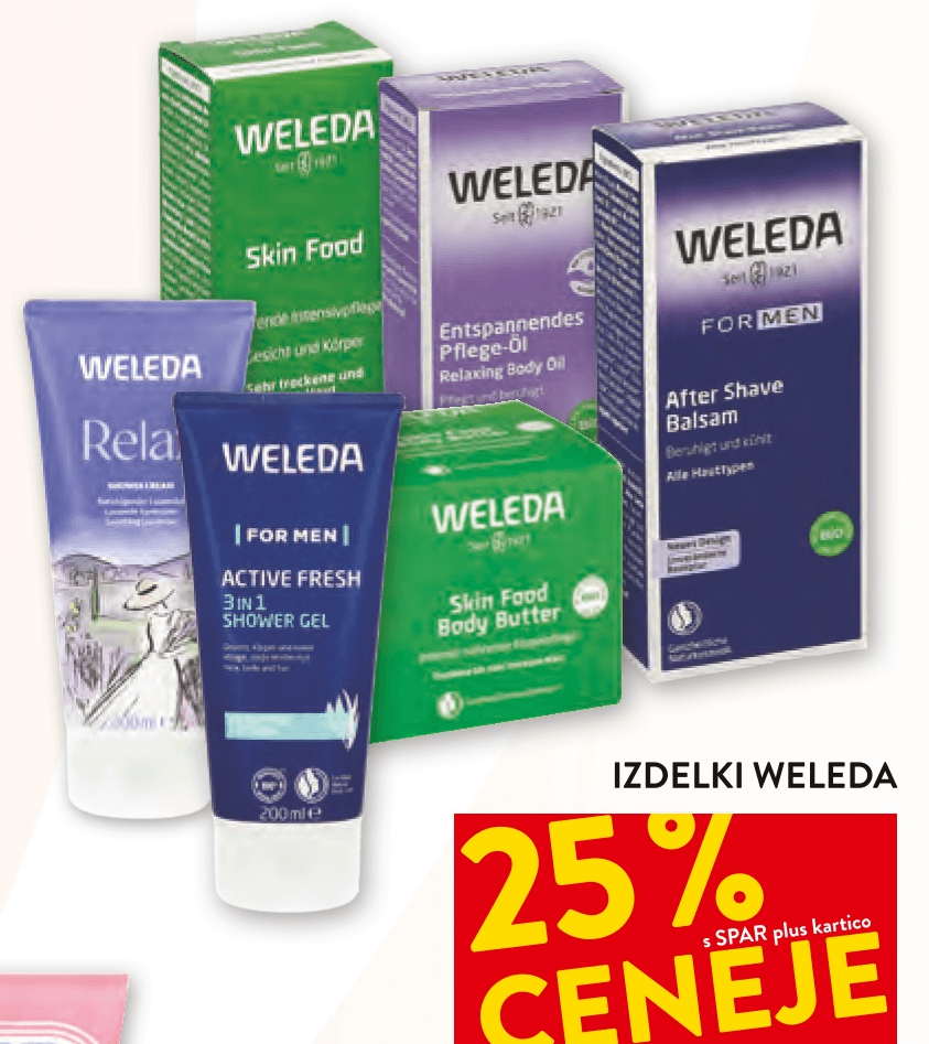 Izdelki Weleda - Akcija v trgovini Spar