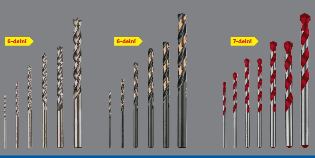 Svedri 6-delni - Akcija v trgovini Lidl