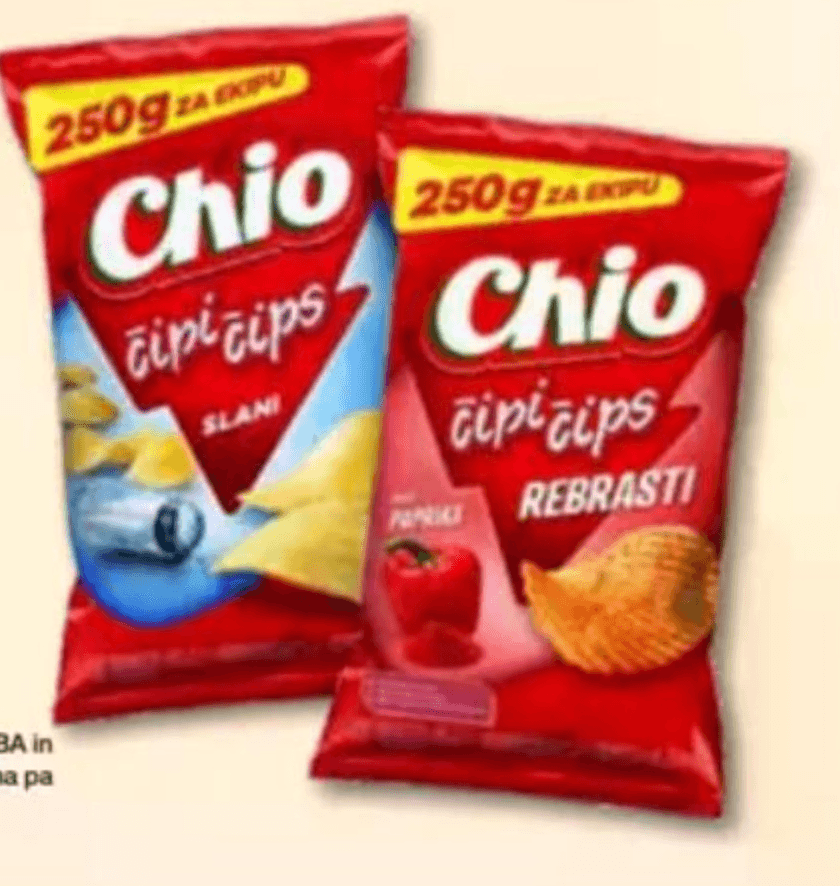 Čips Čipi Čips 250 g Chio - Akcija v trgovini Pevex