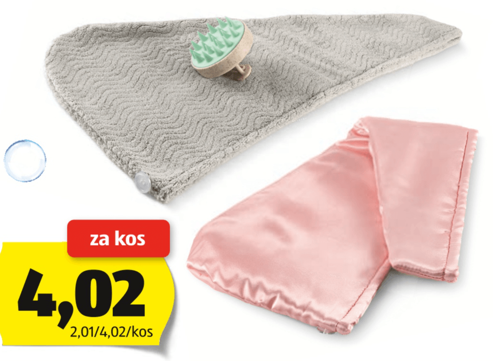 Turban za lase 1 kos ali 2 kosa Lacura - Akcija u trgovini Hofer