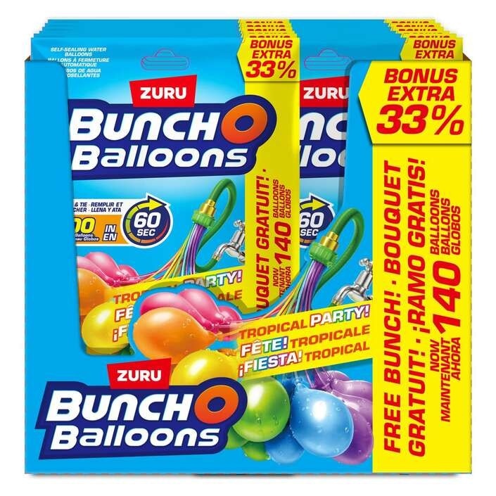Vodni baloni Bunch Tropical 140/1 Bunch Balloons - Akcija v trgovini E.Leclerc