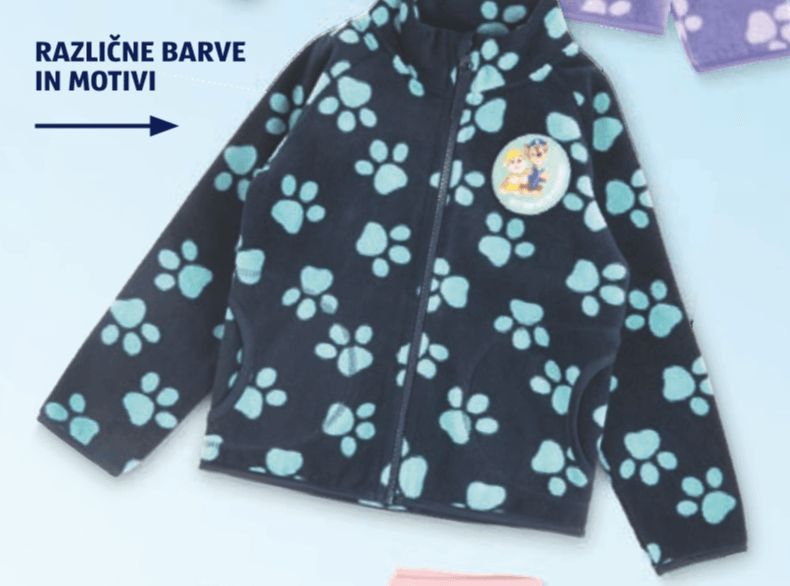 Paw Patrol Otroška licenčna jakna iz flisa - Akcija v trgovini Hofer