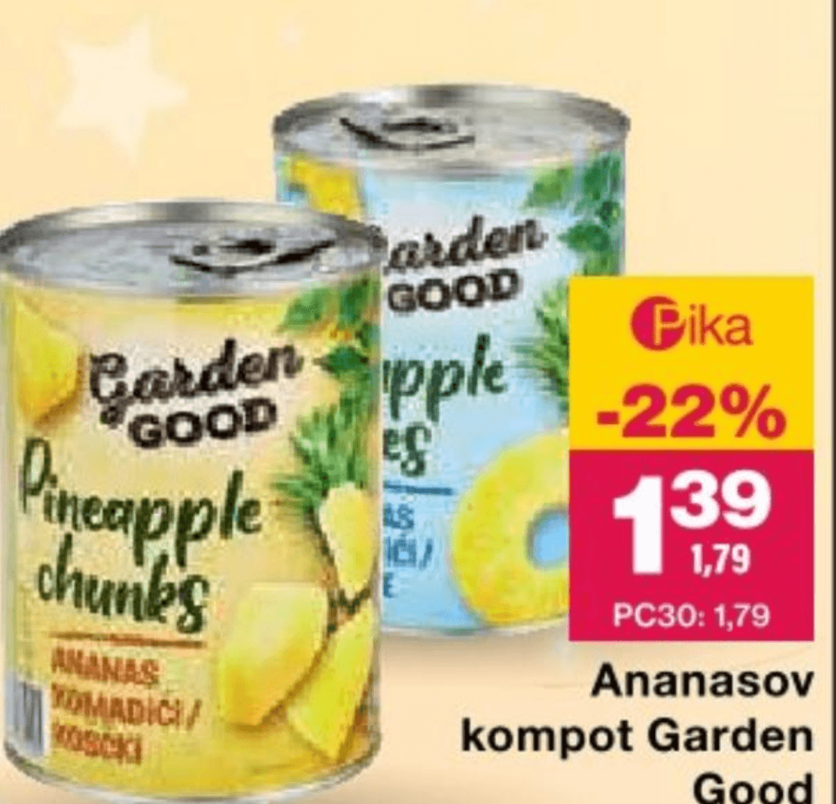 Ananasov kompot Garden Good 565 g - Akcija v trgovini Mercator
